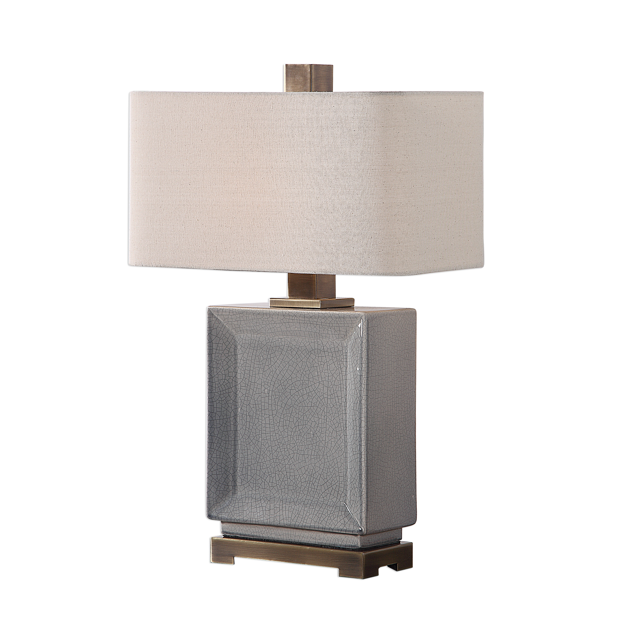 Picture of ABBOT CRACKLED GRAY TABLE LAMP